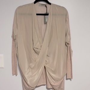 All Saints Silk Itat Shrug Blouse NWT Quartz Pink Marl 🤩🤩🤩